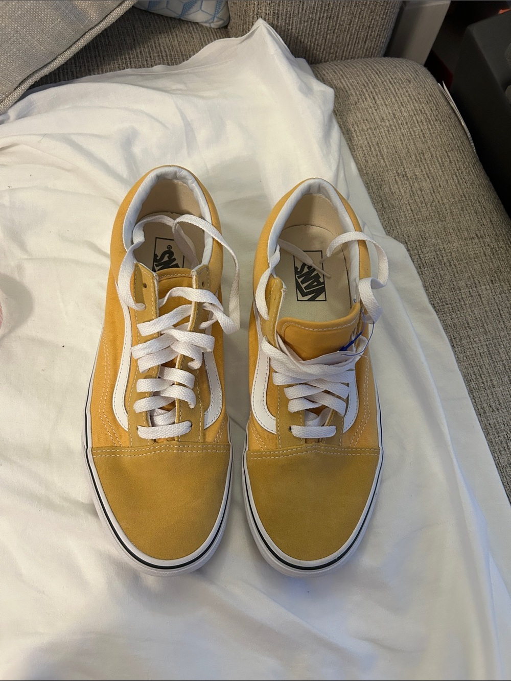 Vans Men’s Old Skool Sneakers - Yellow with White Stripe